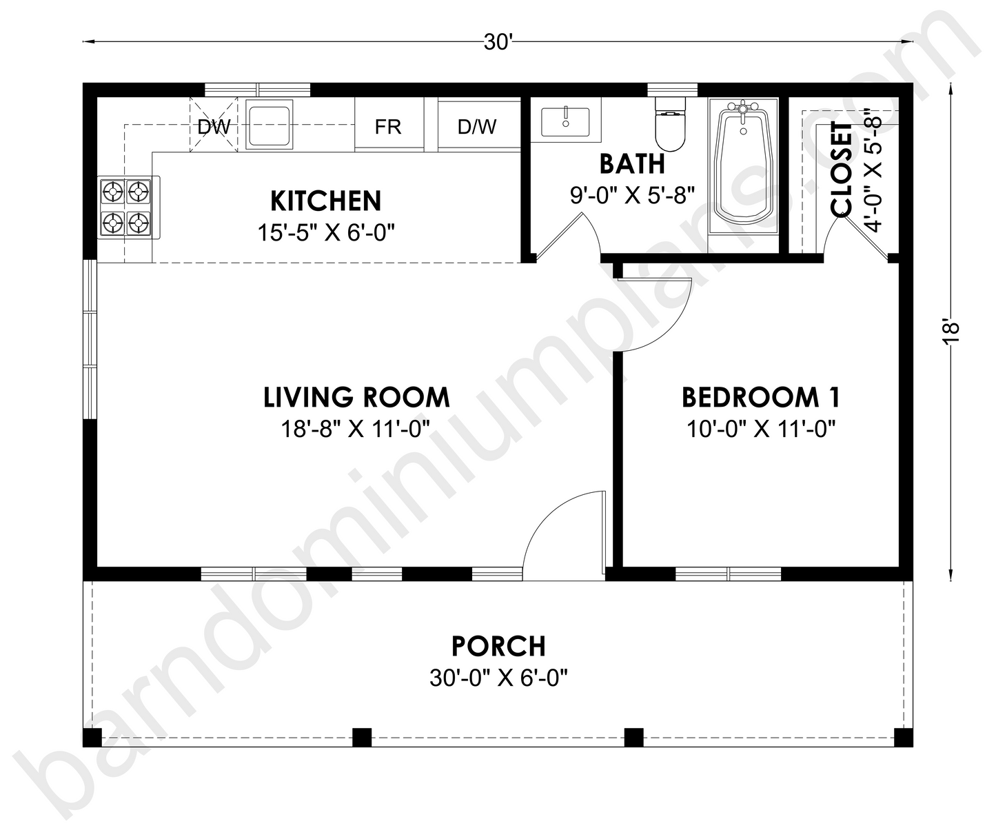 CB-10018 Barndominium House Plan
