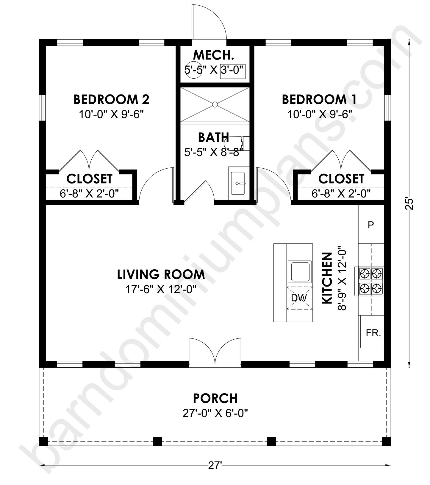 CB-10027 Barndominium House Plan