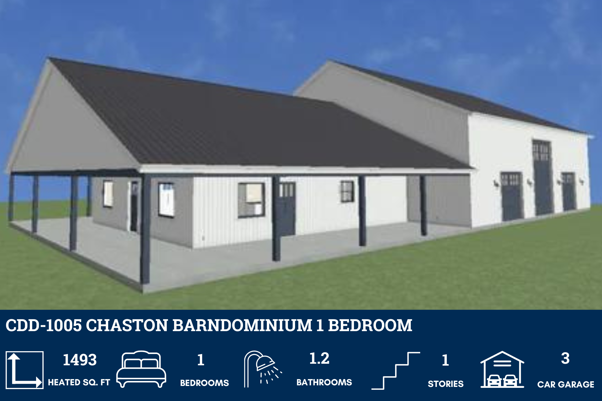 Chaston CDD-1005 Chaston Barndominium House Plans – Barndominium Plans