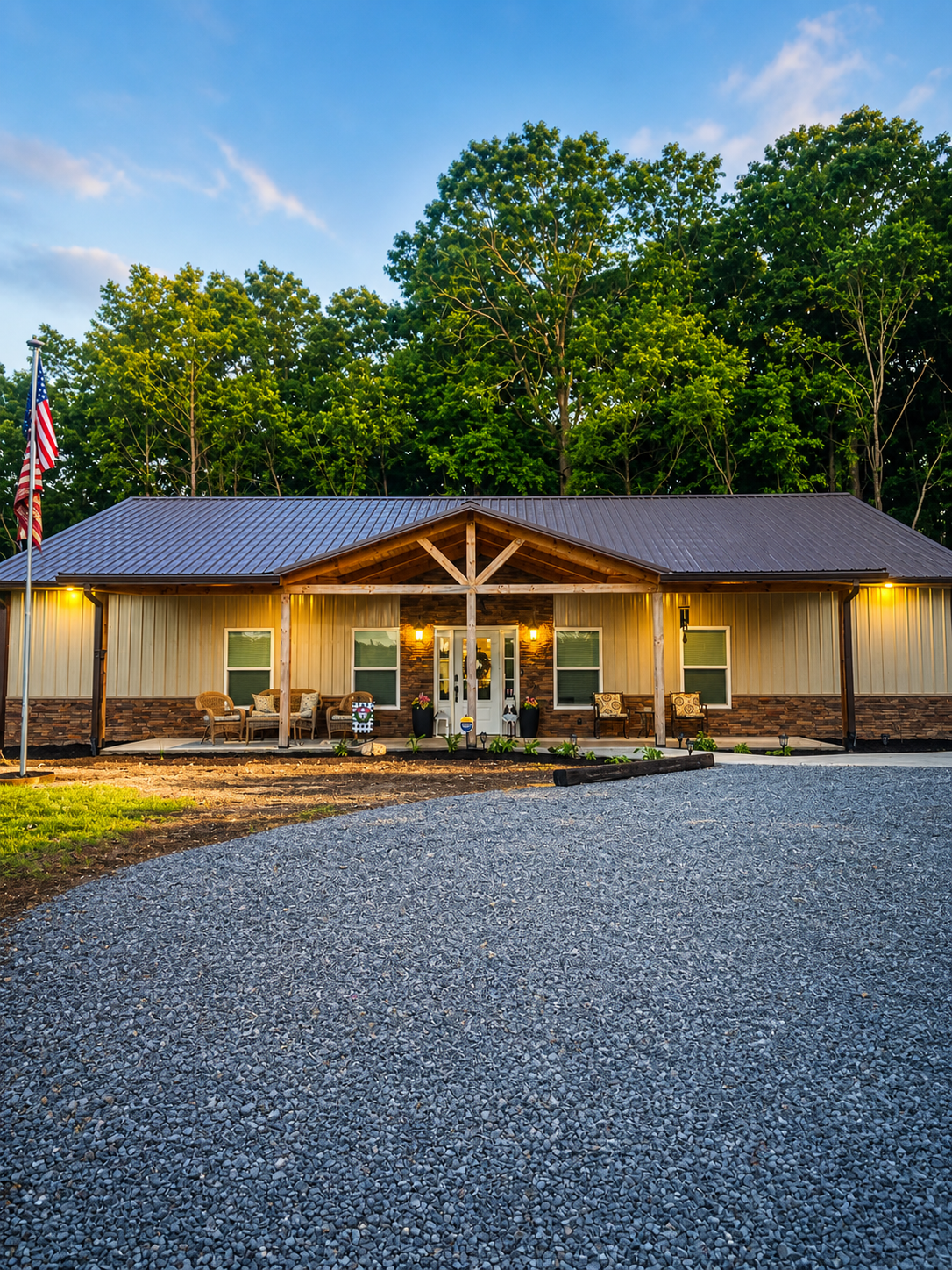 PL-62841 Donnahoe Barndominium House Plan