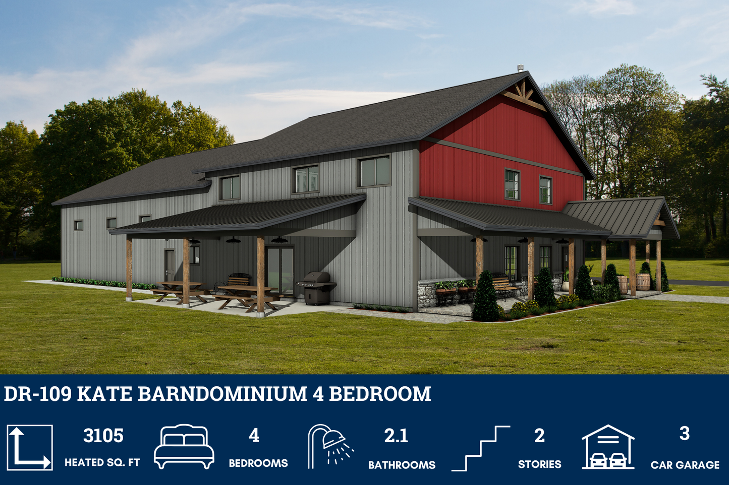 DR-109 Kate Barndominium House Plan