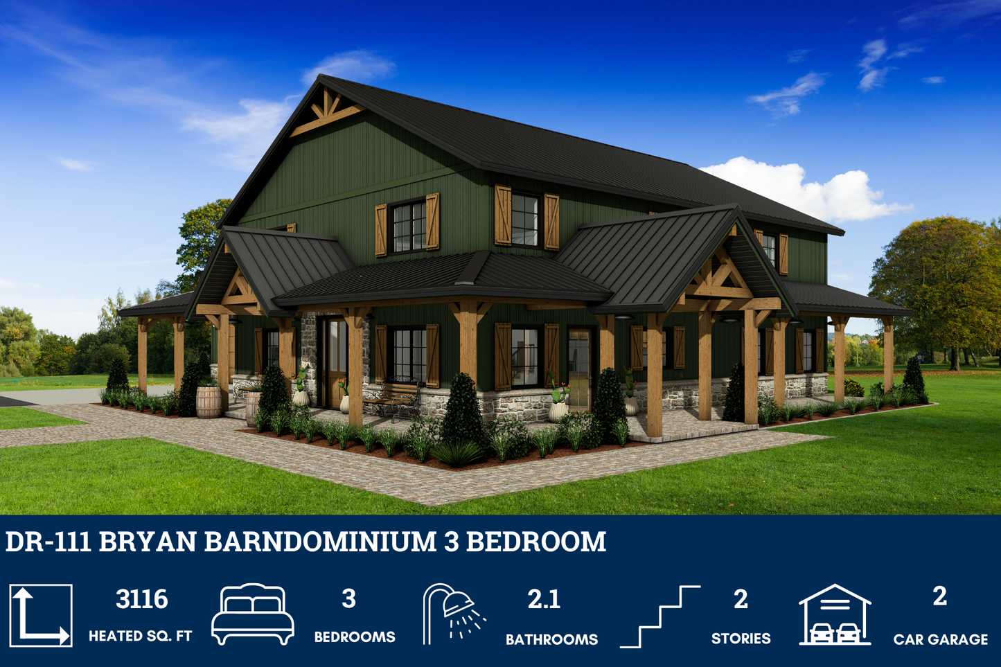 DR-111 Bryan Barndominium House Plan