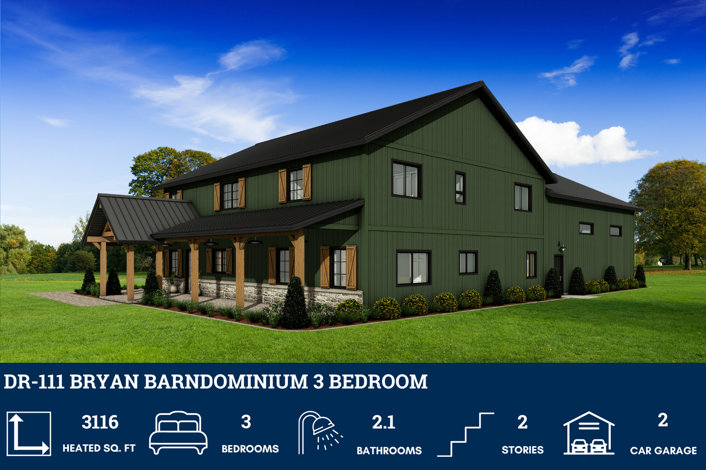 DR-111 Bryan Barndominium House Plan