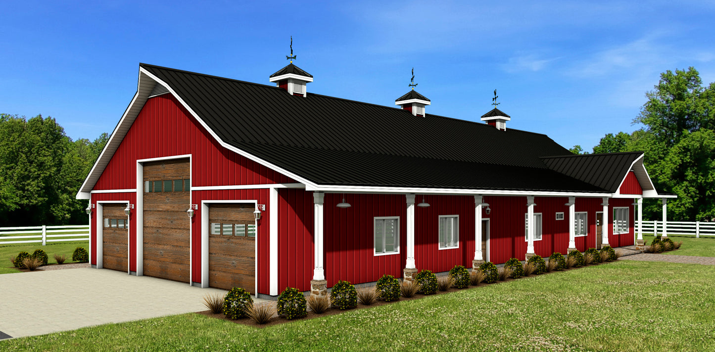 DR-112 Elena Barndominium House Plan