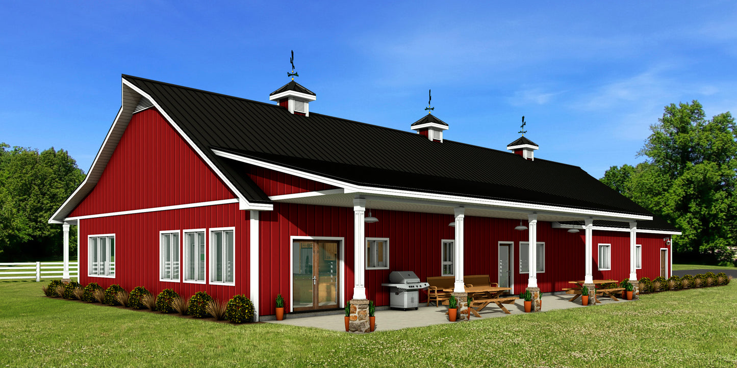 DR-112 Elena Barndominium House Plan