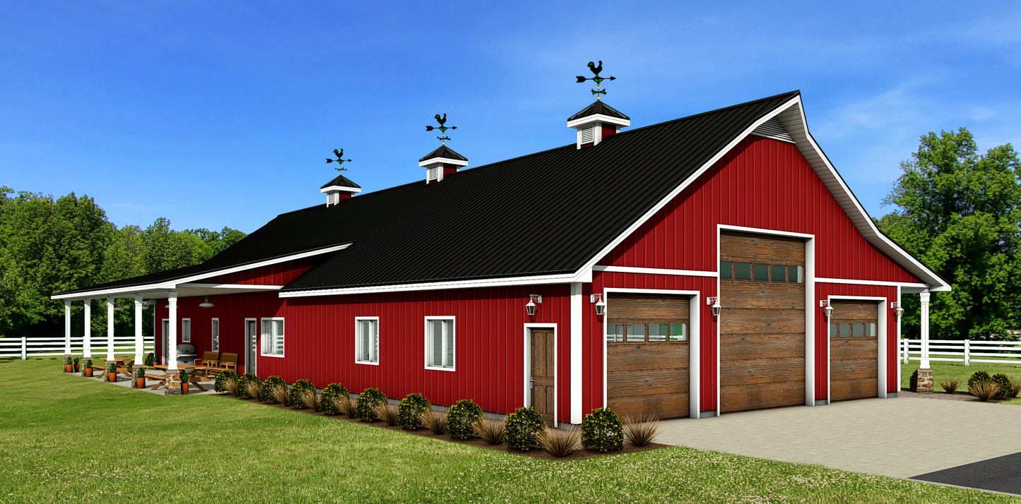 DR-112 Elena Barndominium House Plan