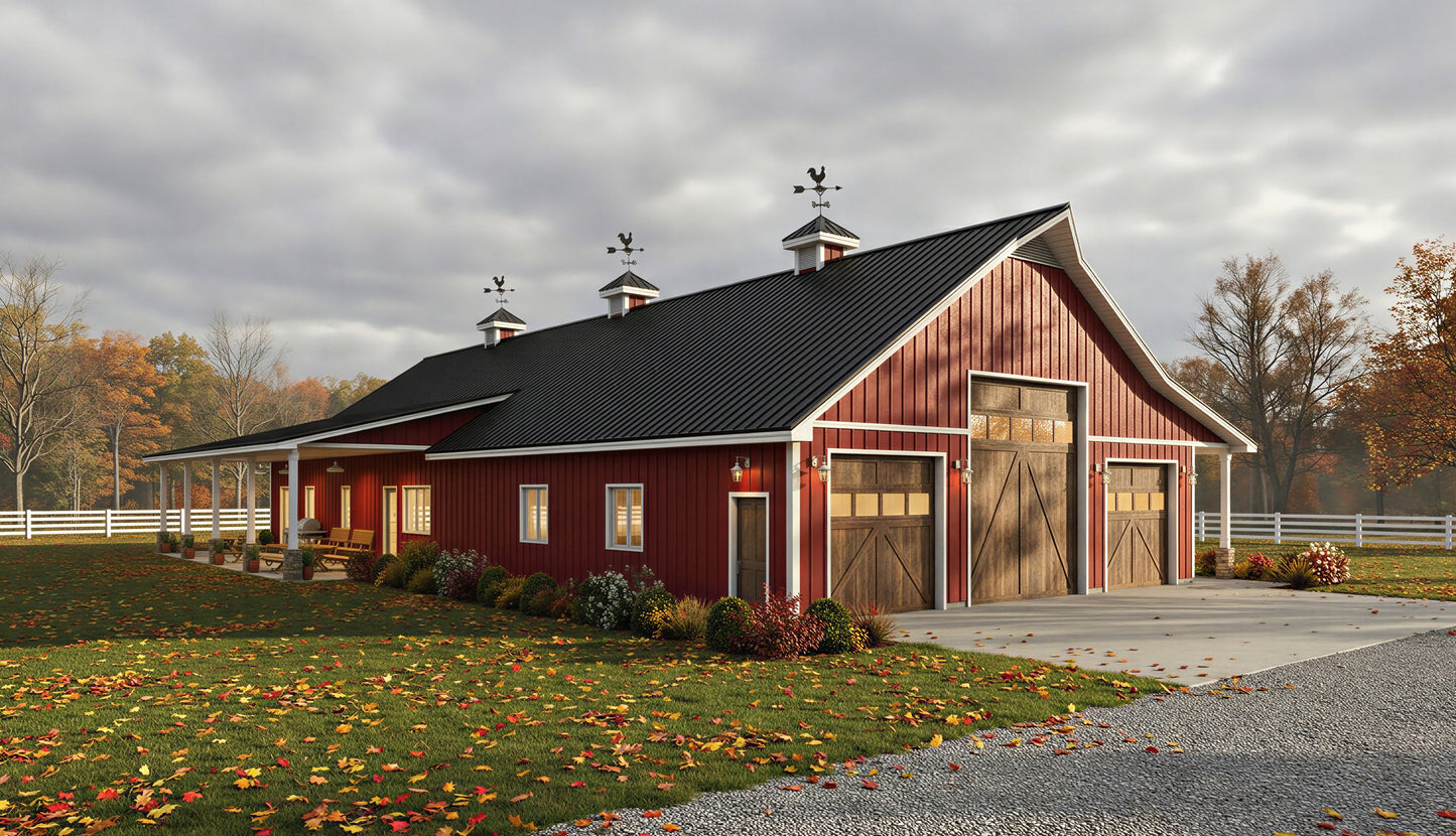 DR-112 Elena Barndominium House Plan