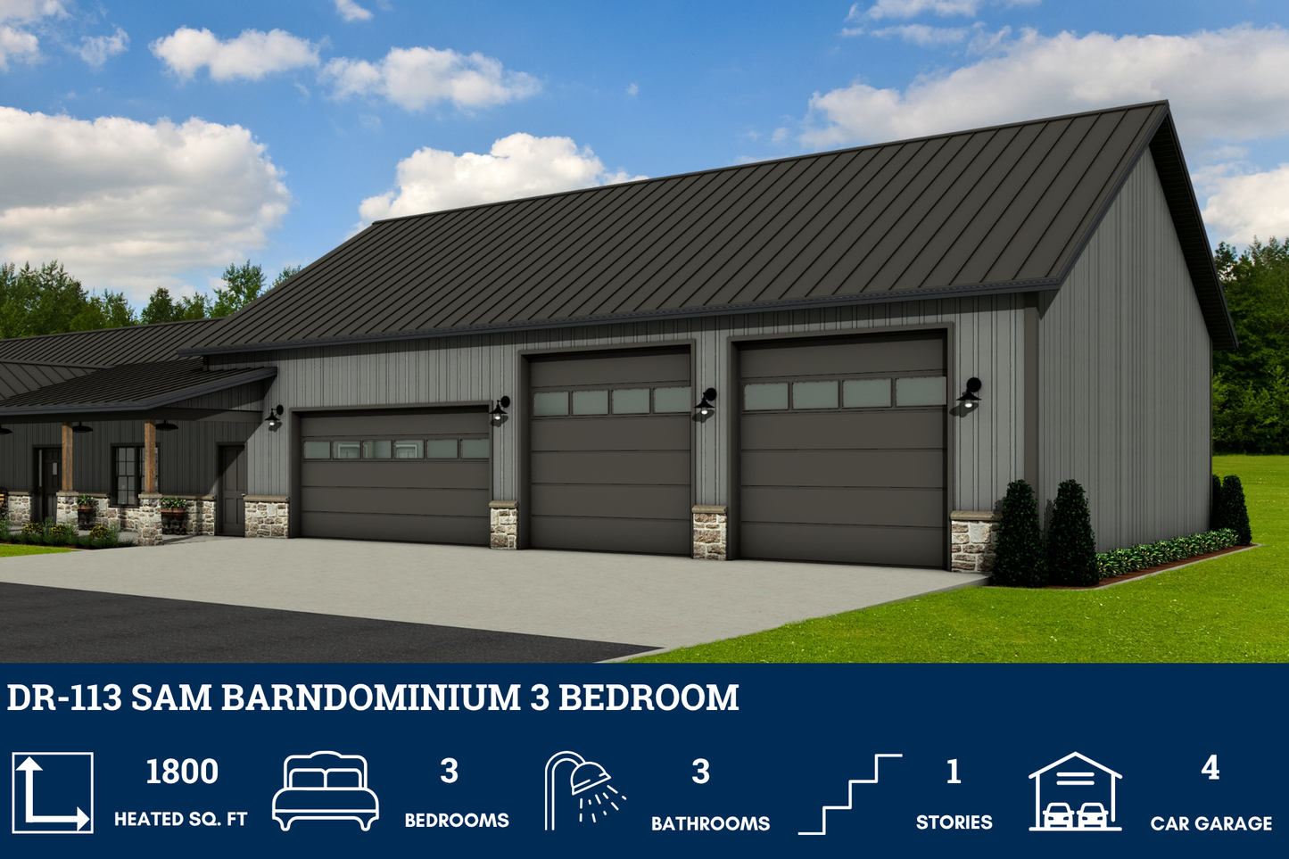DR-113 Sam Barndominium House Plan