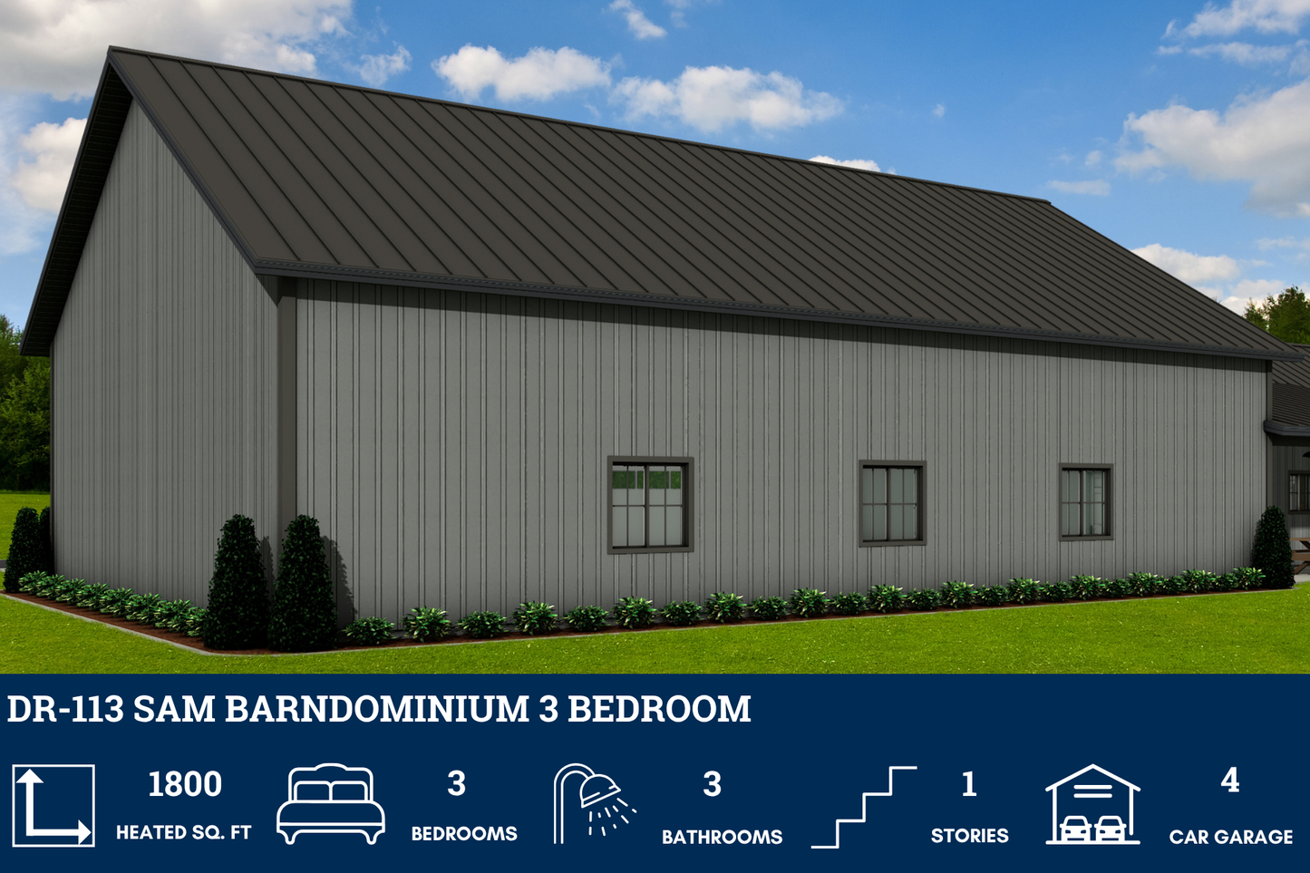 DR-113 Sam Barndominium House Plan