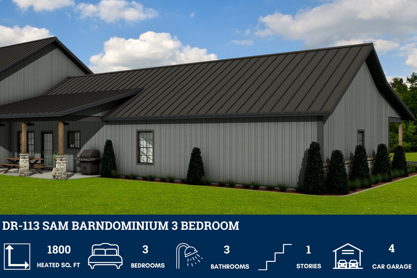 DR-113 Sam Barndominium House Plan