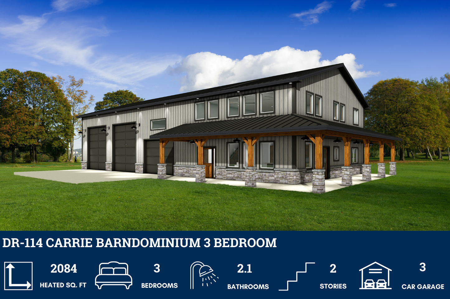 DR-114 Carrie Barndominium House Plan