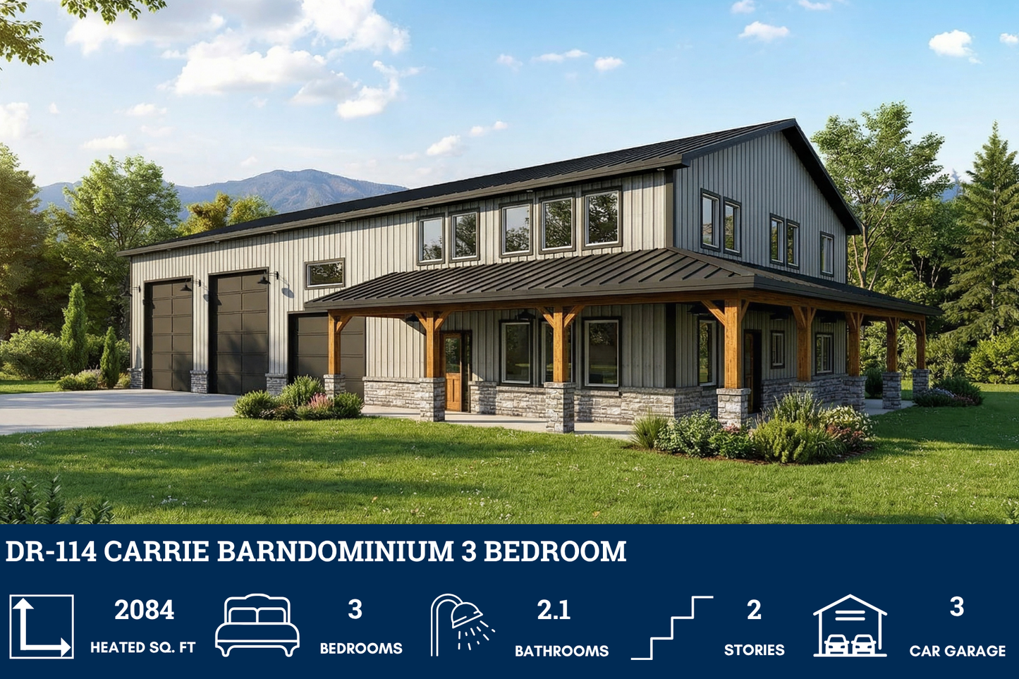 DR-114 Carrie Barndominium House Plan