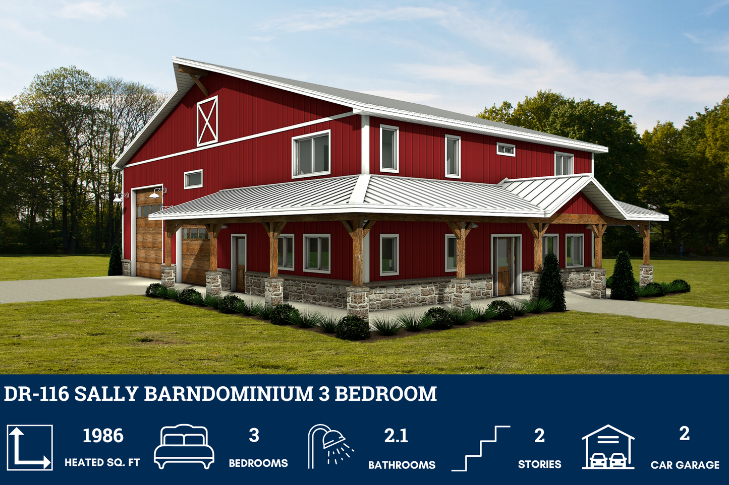 DR-116 Sally Barndominium House Plan