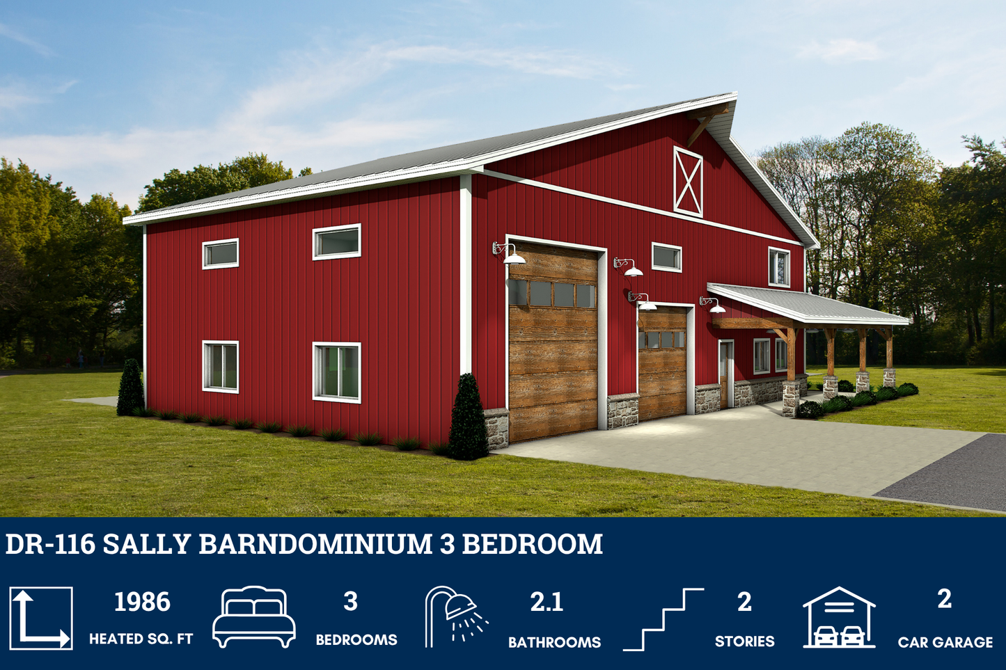 DR-116 Sally Barndominium House Plan