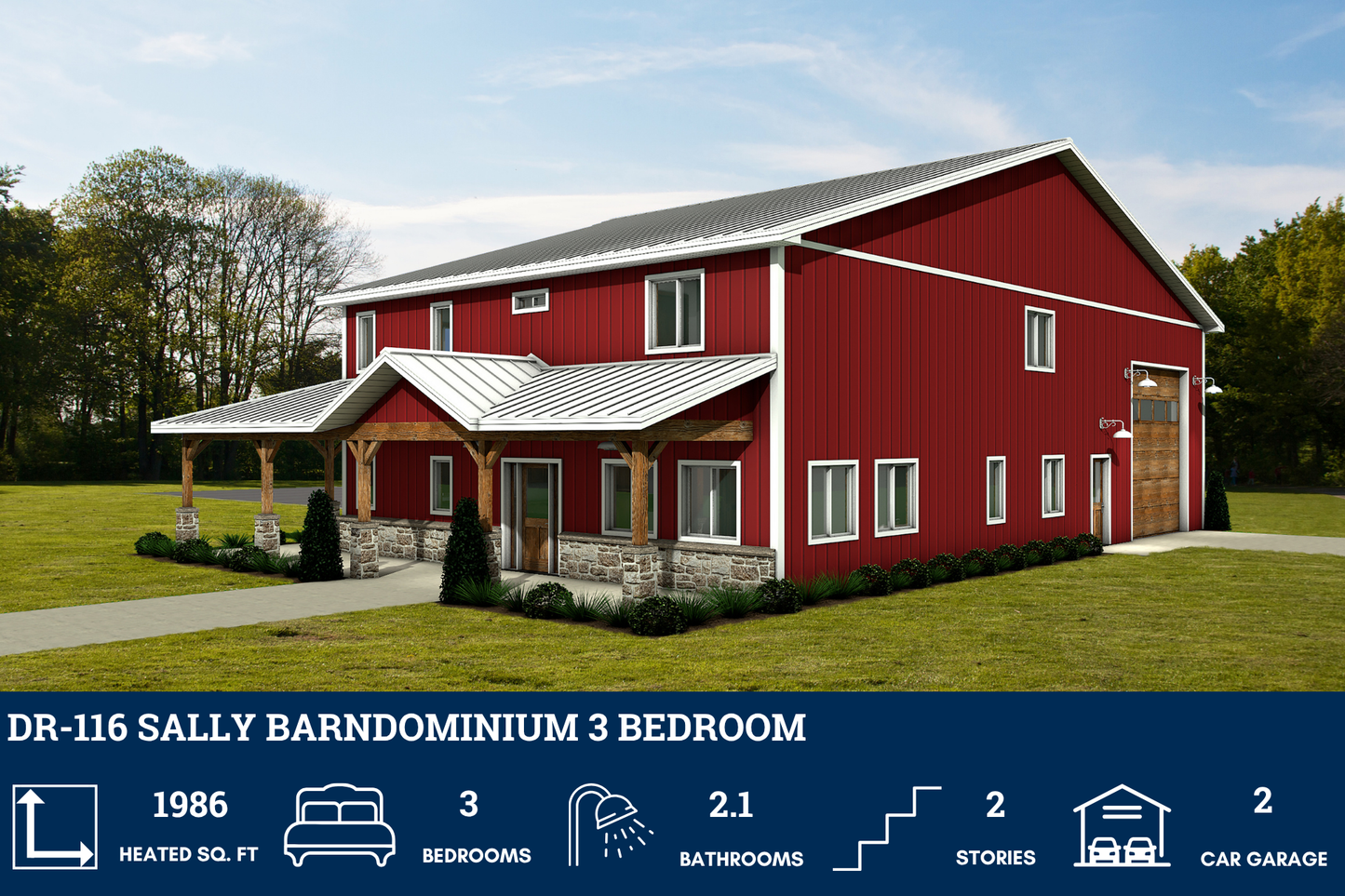 DR-116 Sally Barndominium House Plan