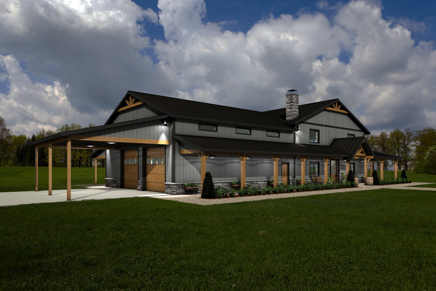 DR-117 Darius Barndominium House Plan
