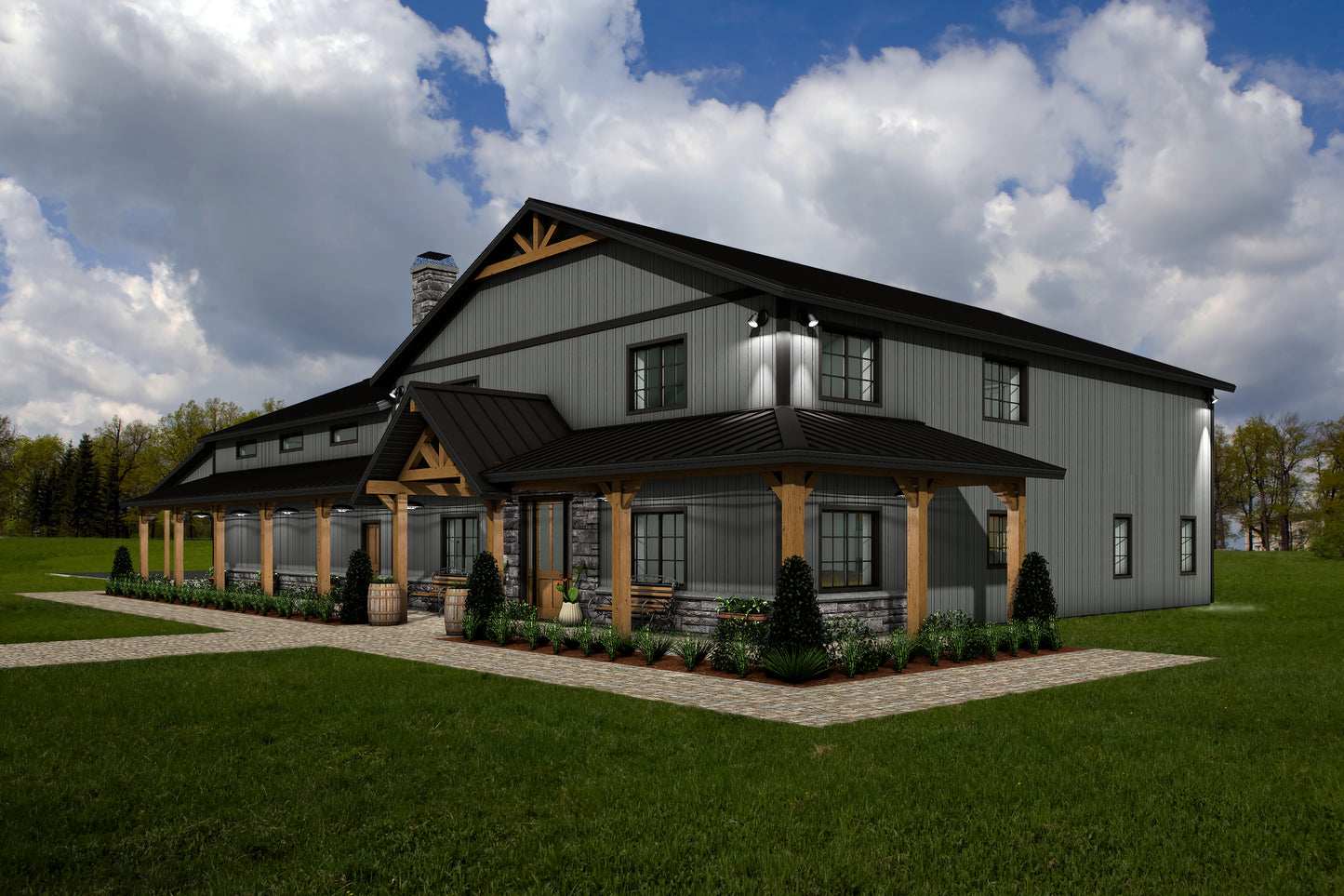 DR-117 Darius Barndominium House Plan