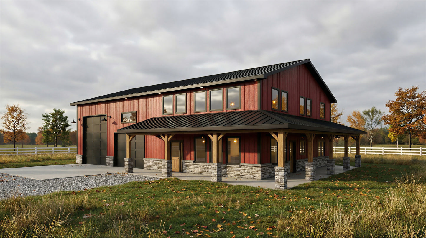 DR-118 Ivy Barndominium House Plan