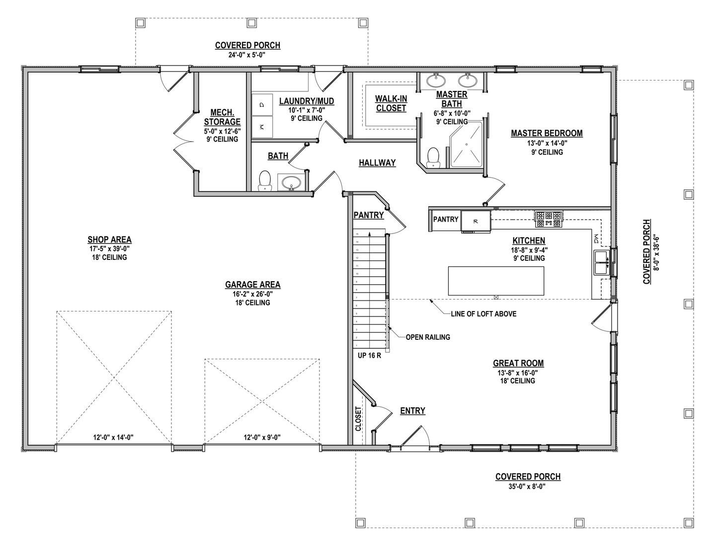 DR-118 Ivy Barndominium House Plan