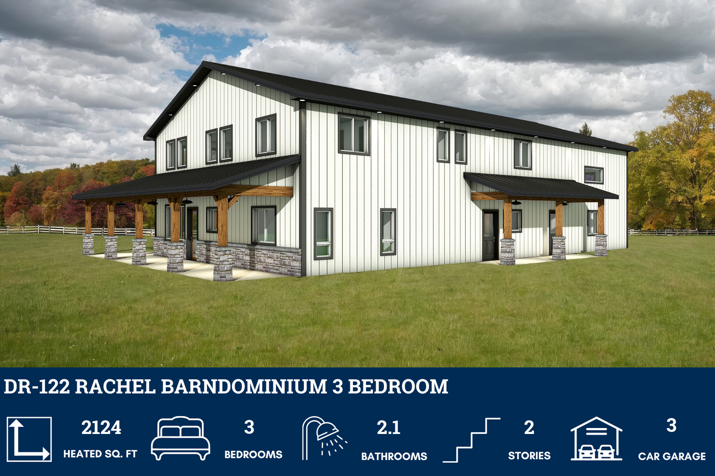 DR-122 Rachel Barndominium House Plan
