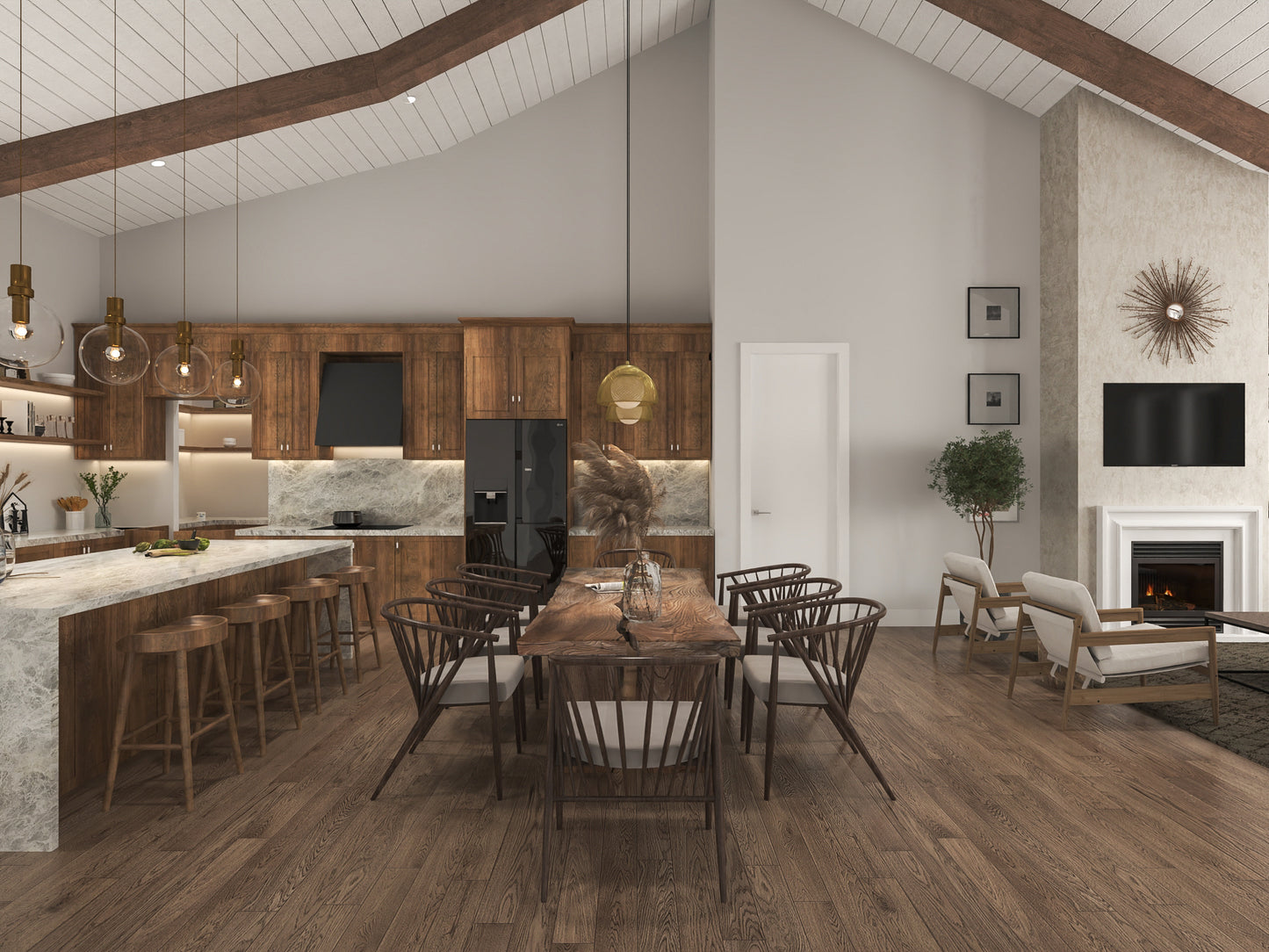 PL-61313 Pinewood Barndominium House Plan