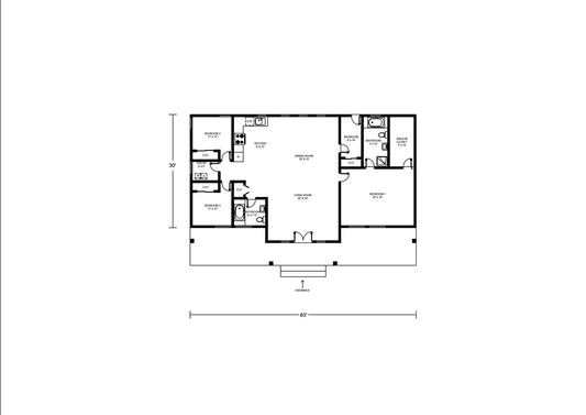 BCO-40005 Barndominium House Plan