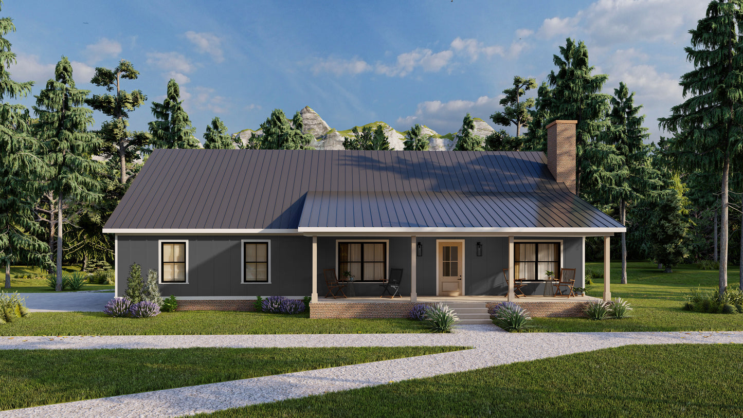 AK-4006-C Eldermere Barndominium House Plan