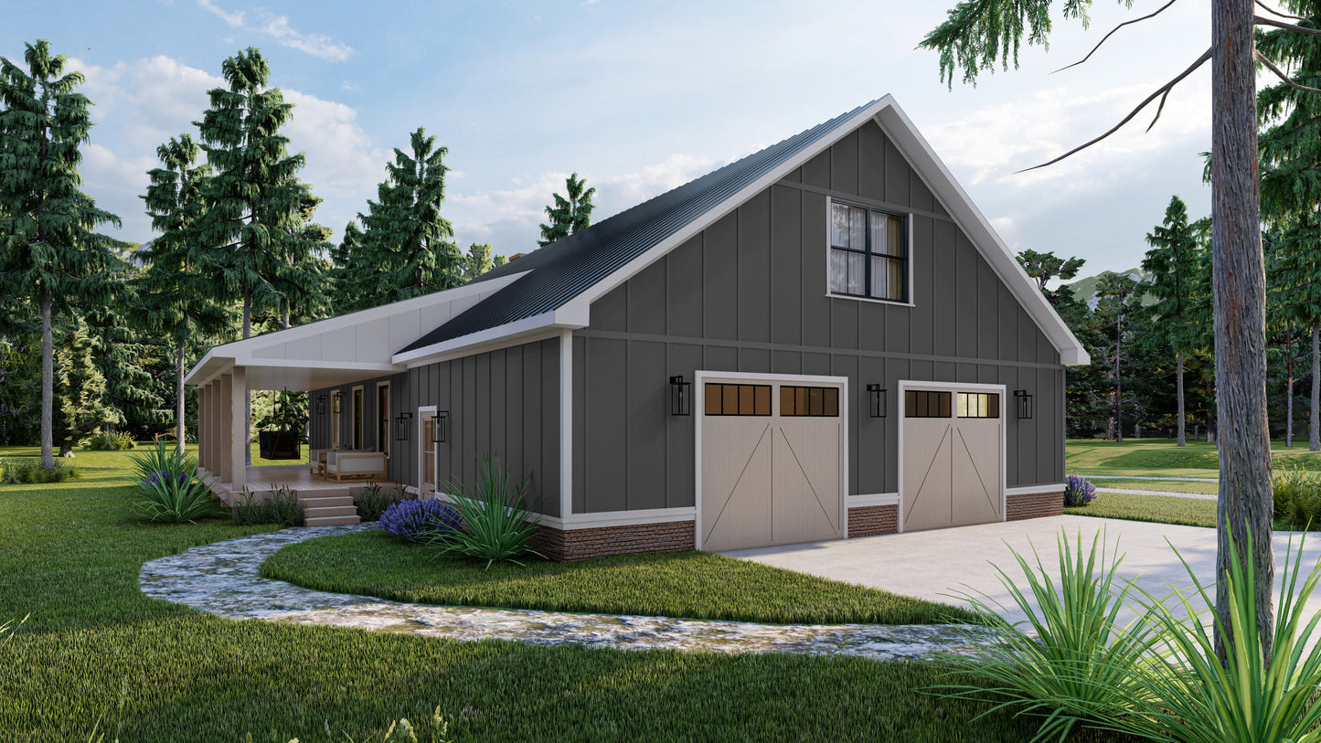 AK-4006-C Eldermere Barndominium House Plan