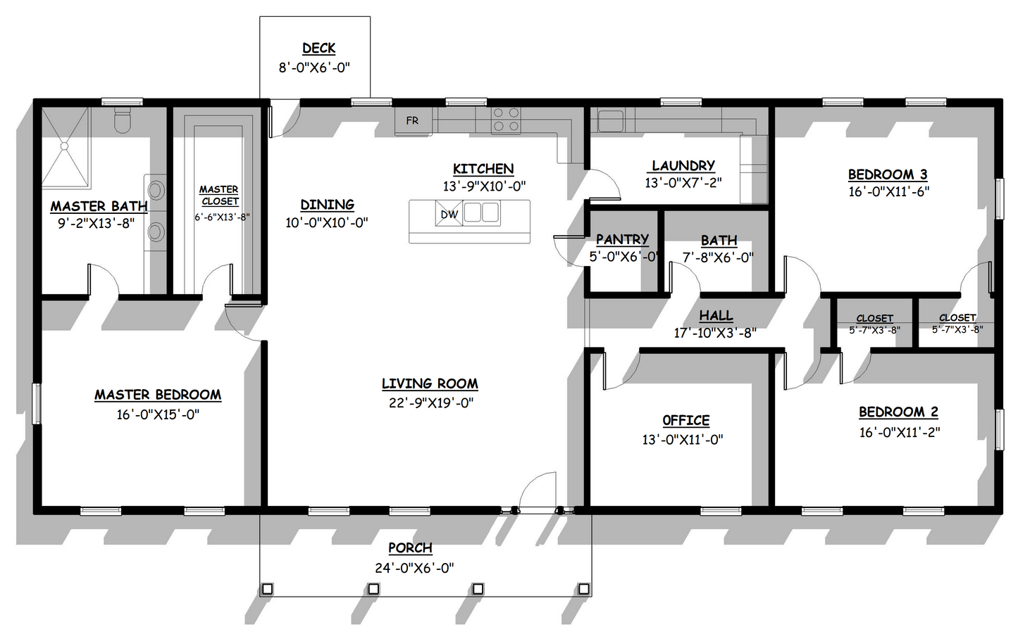 FH-00113-B Brenda Farmhouse Plan