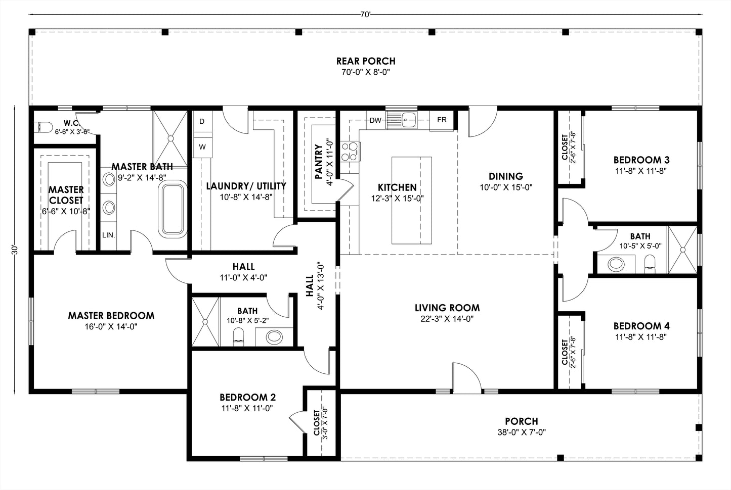 FH-00115 Karla Farmhouse Plan