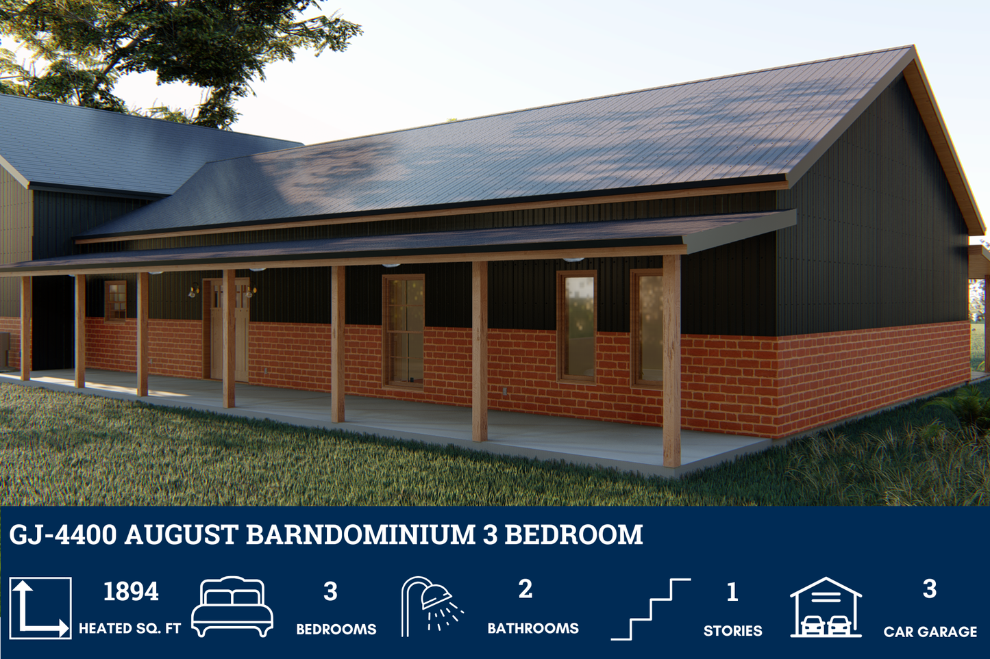 GJ-4400 August Barndominium House Plan