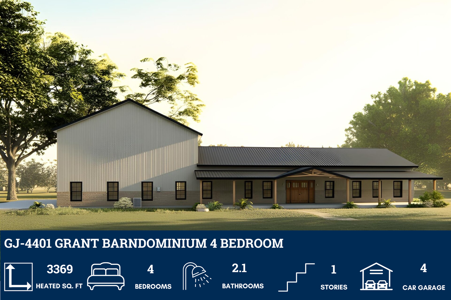 GJ-4401 Grant Barndominium House Plan
