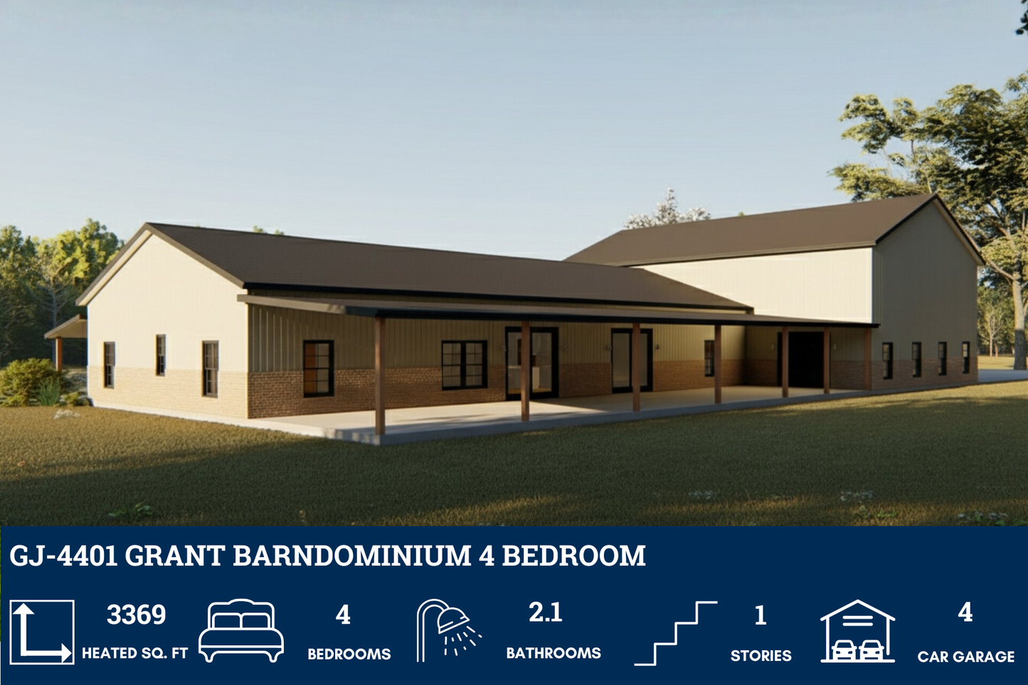 GJ-4401 Grant Barndominium House Plan
