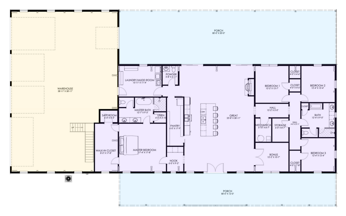 GJ-4401 Grant Barndominium House Plan