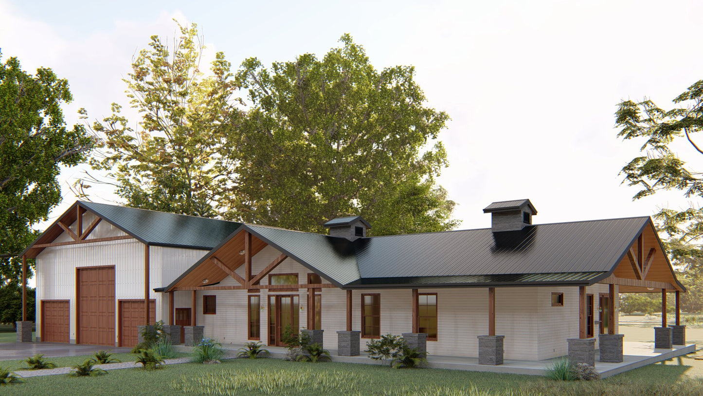 GJ-4402 Roosevelt Barndominium House Plan