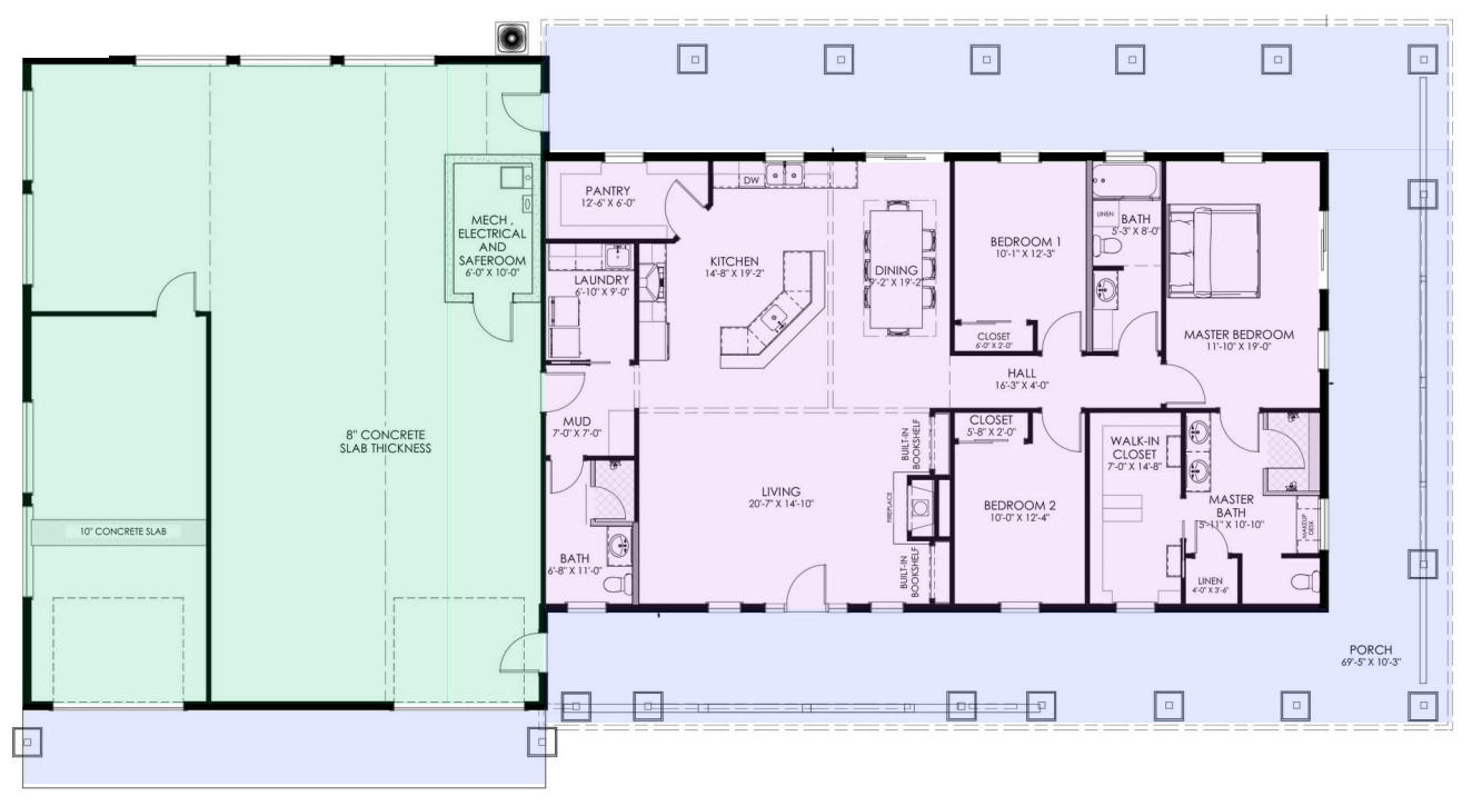 GJ-4402 Roosevelt Barndominium House Plan