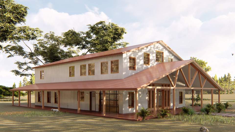 GJ-4403 Taylor Barndominium House Plan