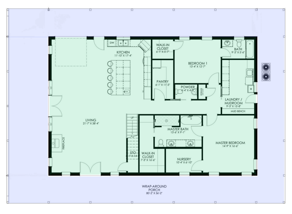 GJ-4403 Taylor Barndominium House Plan