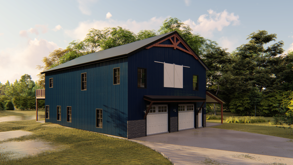 GJ-4404 Wallace Barndominium House Plan