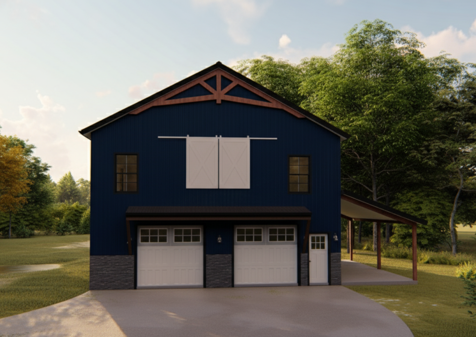 GJ-4404 Wallace Barndominium House Plan