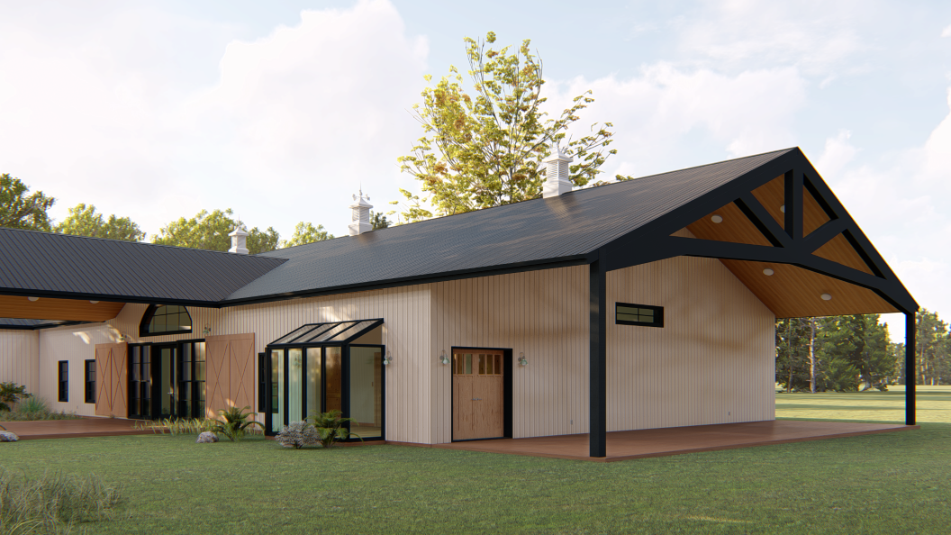 GJ-4406 Jefferson Barndominium House Plan