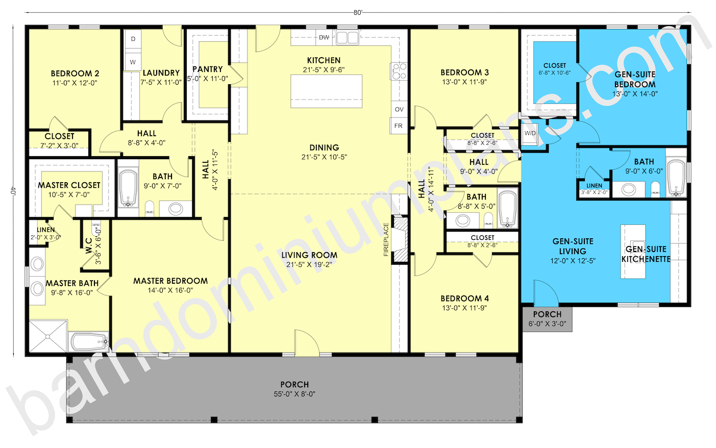 GS-8011 Barndominium House Plan