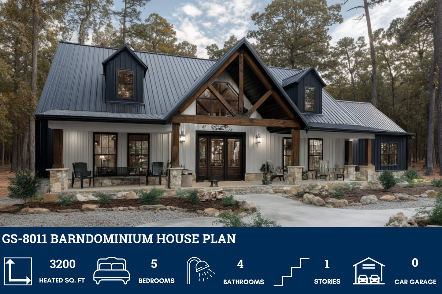 GS-8011 Barndominium House Plan