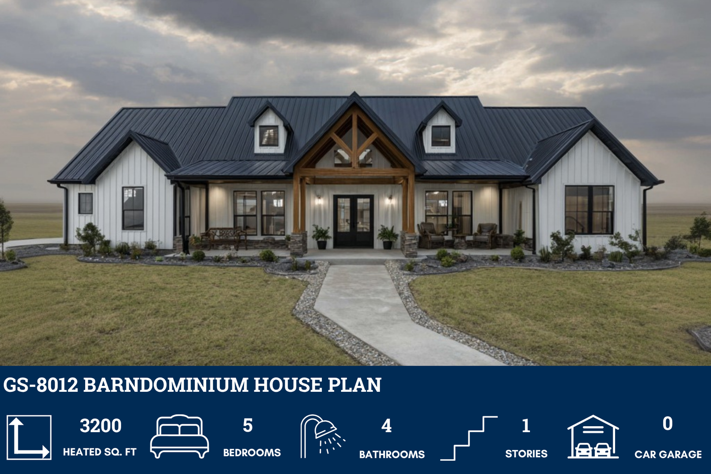 GS-8012 Barndominium House Plan