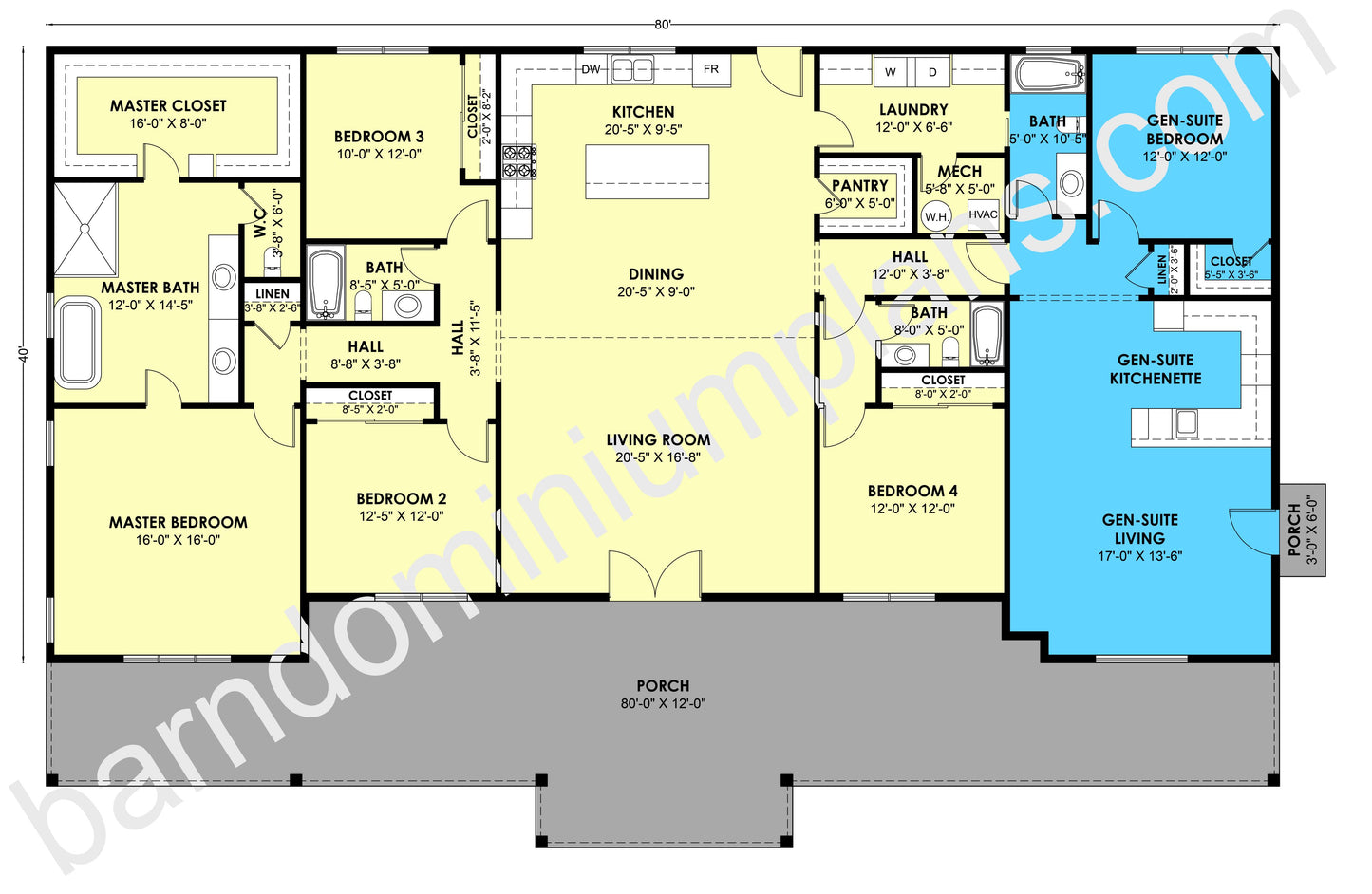 GS-8013 Barndominium House Plan