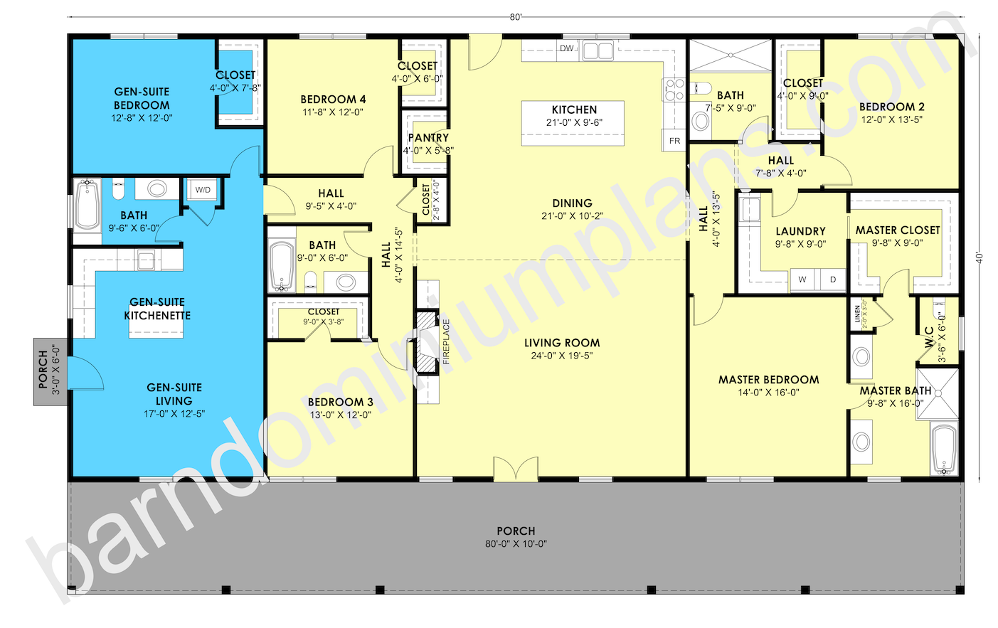 GS-8014 Barndominium House Plan