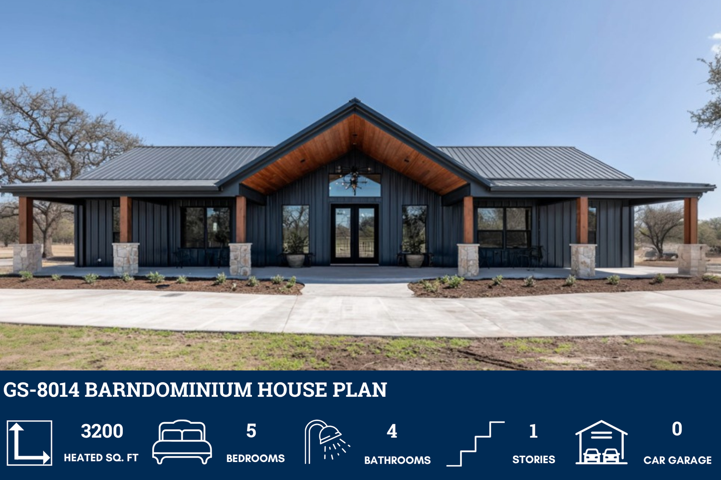 GS-8014 Barndominium House Plan
