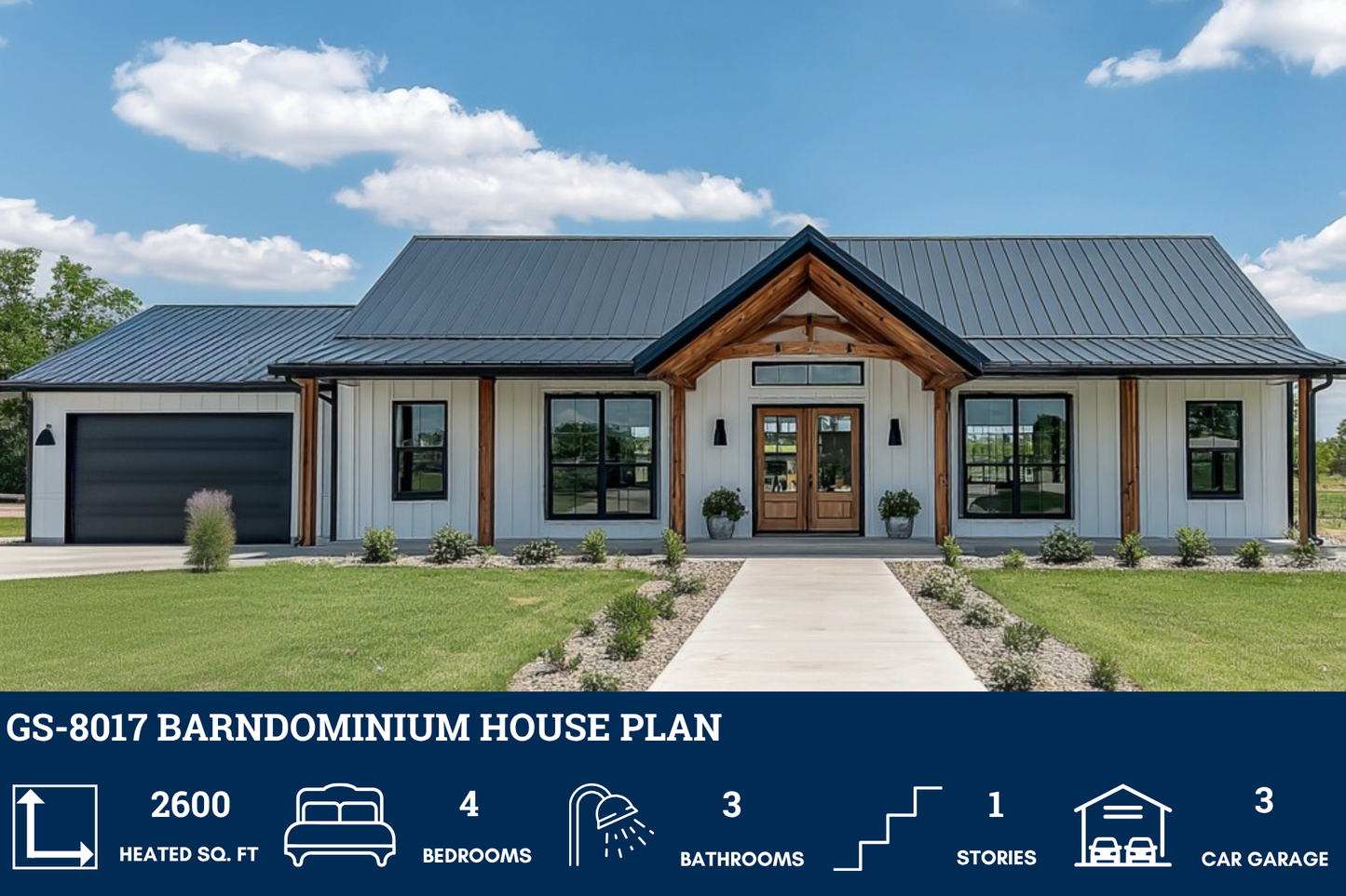 GS-8017 Barndominium House Plan