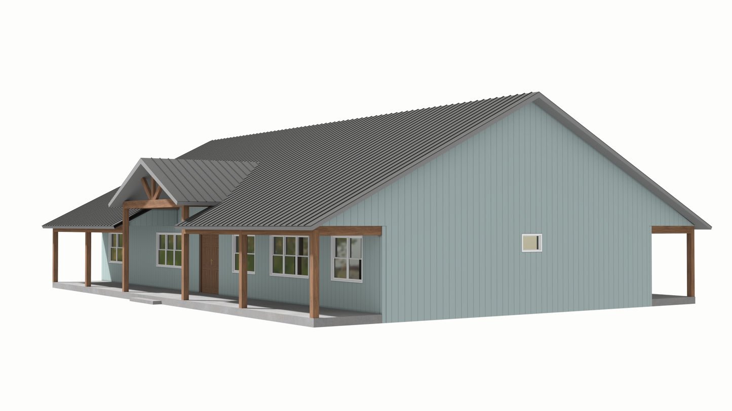 GS-8020 Audrey Barndominium House Plan