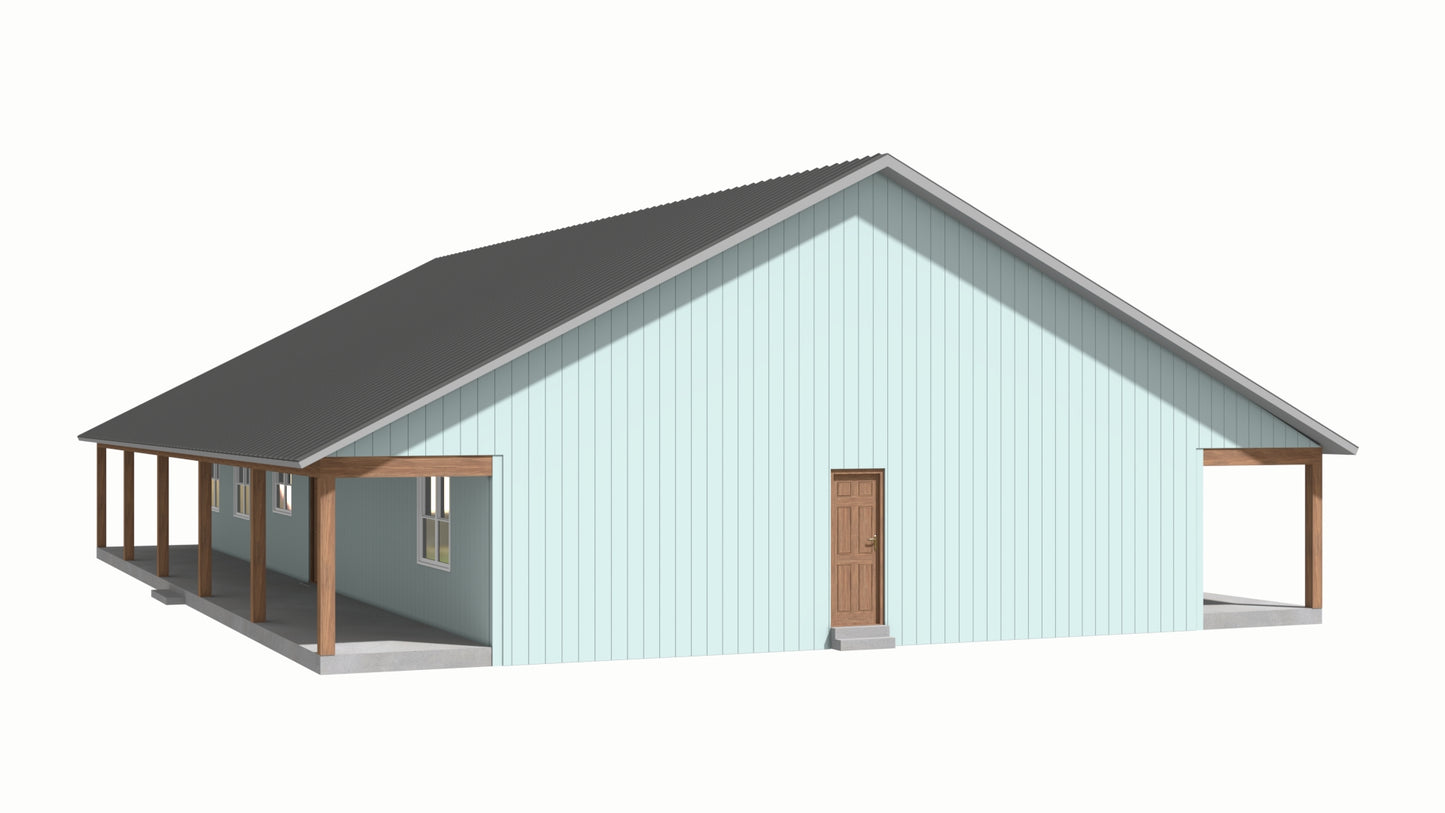 GS-8020 Audrey Barndominium House Plan